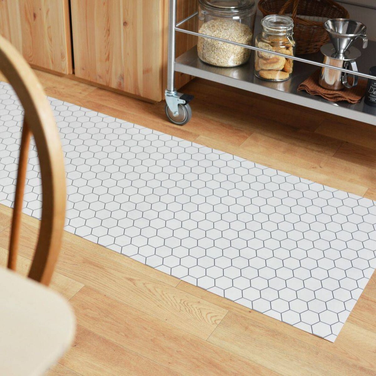 Floor Mat - Stylish Honeycomb White Floor Mat - Stylish Honeycomb White