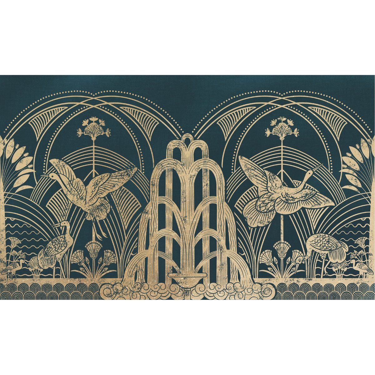 Honpo | Garden of the Crane, Gold | HO-0053 Honpo | Garden of the Crane, Gold | HO-0053