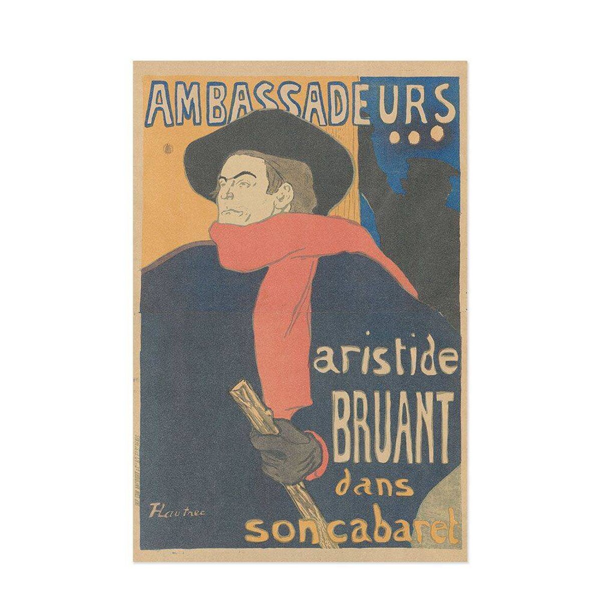 Hattan Art Poster Lautrec Ambassadeurs: Aristide Bruant / HP-00144 Hattan Art Poster Lautrec Ambassadeurs: Aristide Bruant / HP-00144