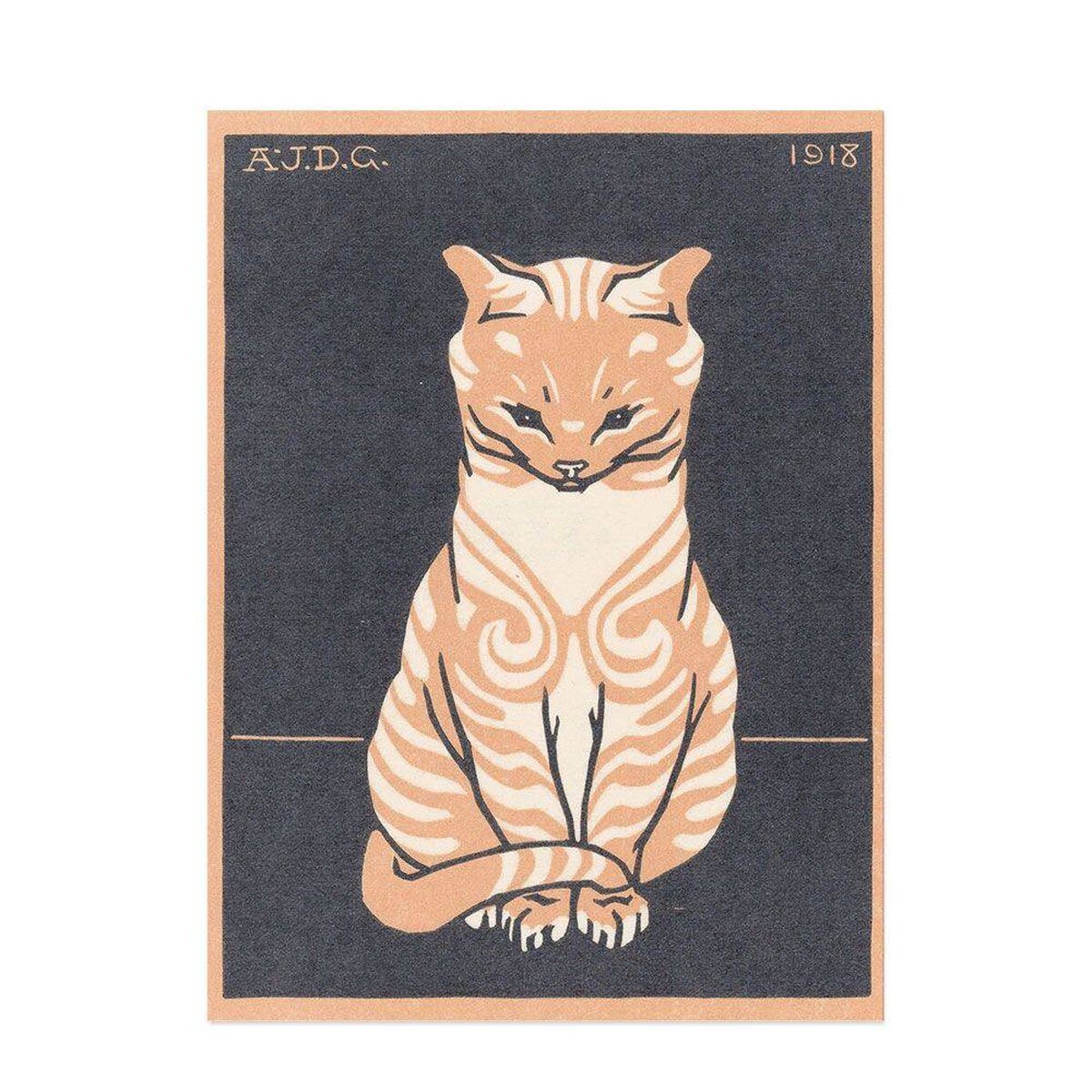 Hattan Art Poster Zittende kat / HP-00099 Hattan Art Poster Zittende kat / HP-00099