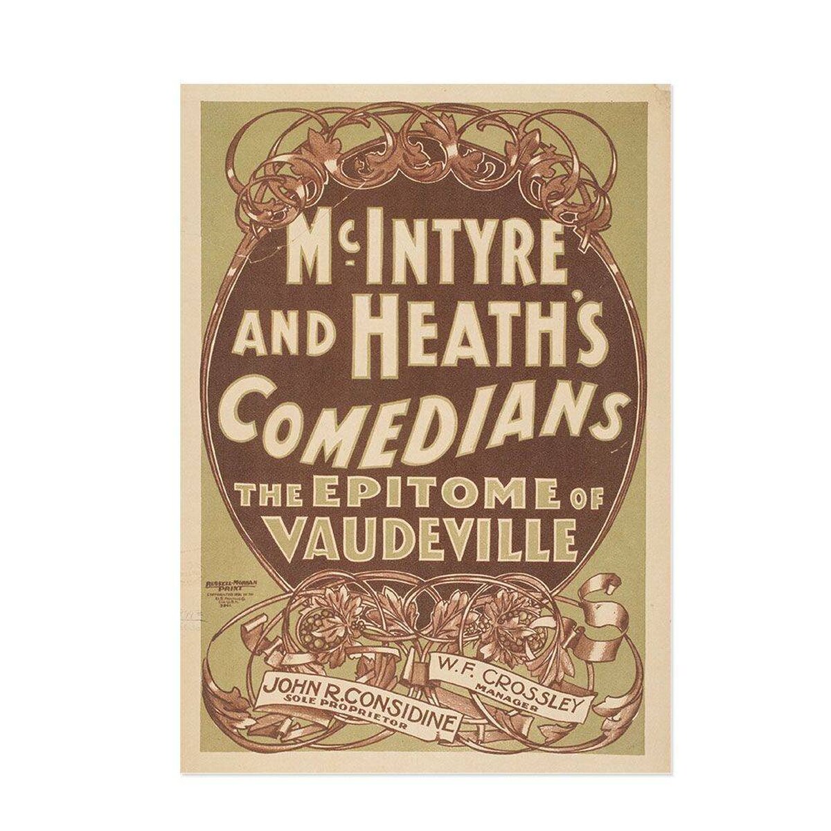 Hattan Art Poster Comedians The Epitome of Vaudeville / HP-00118 Hattan Art Poster Comedians The Epitome of Vaudeville / HP-00118