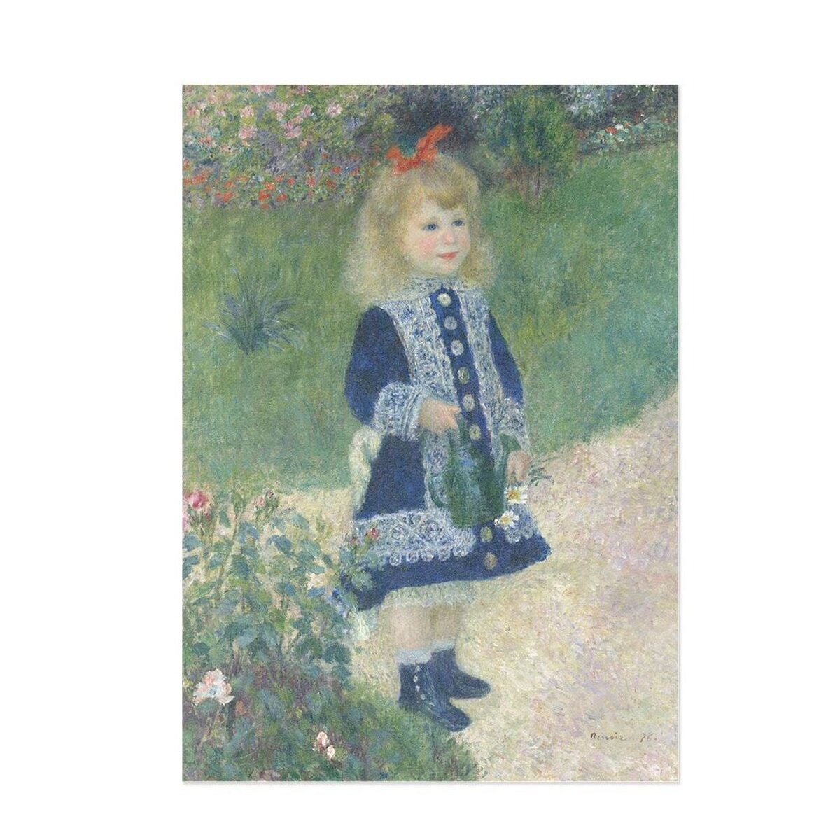 Hattan Art Poster A Girl with a Watering Can / HP-00138 Hattan Art Poster A Girl with a Watering Can / HP-00138