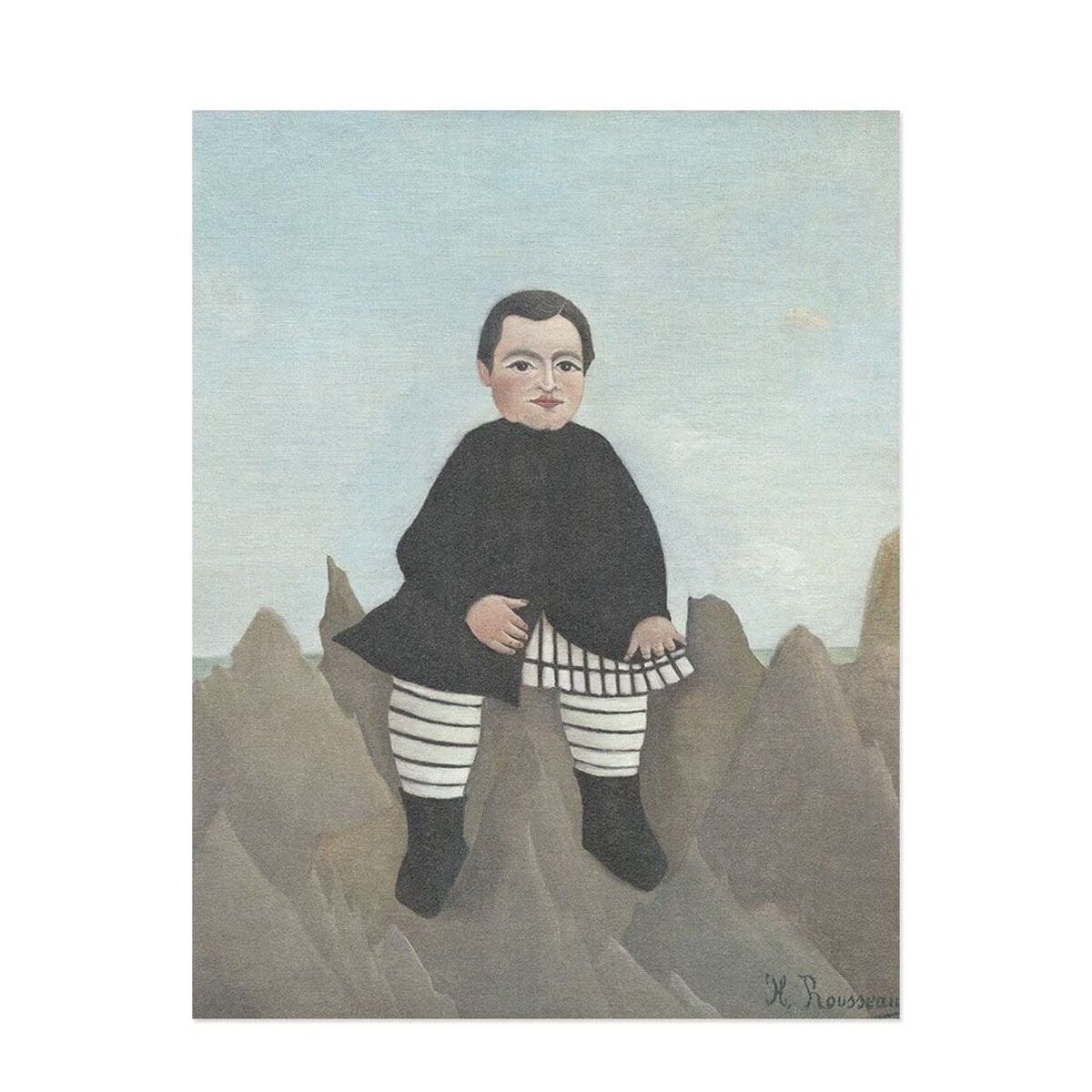 Hattan Art Poster Boy on The Rocks / HP-00149 Hattan Art Poster Boy on The Rocks / HP-00149