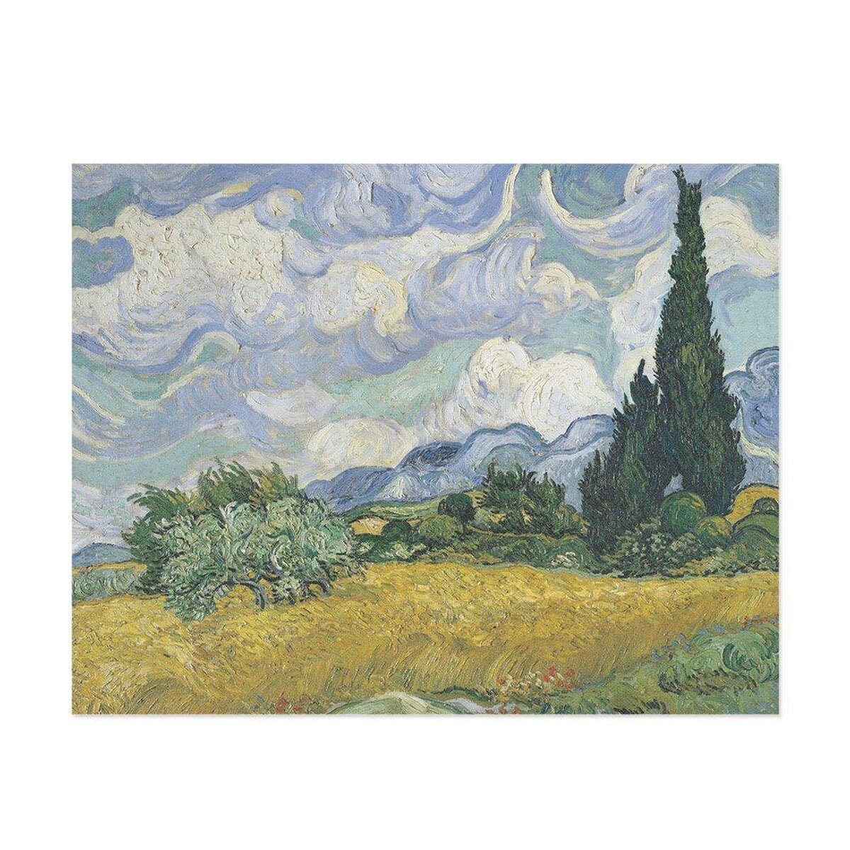 Hattan Art Poster Van Gogh Wheat Field with Cypresses / HP-00179 Hattan Art Poster Van Gogh Wheat Field with Cypresses / HP-00179