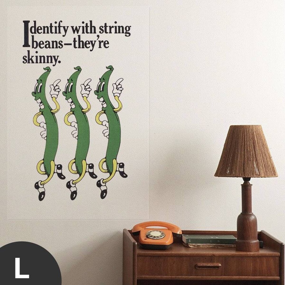 Hattan Art Poster Identify with string beans / HP-00082 Hattan Art Poster Identify with string beans / HP-00082