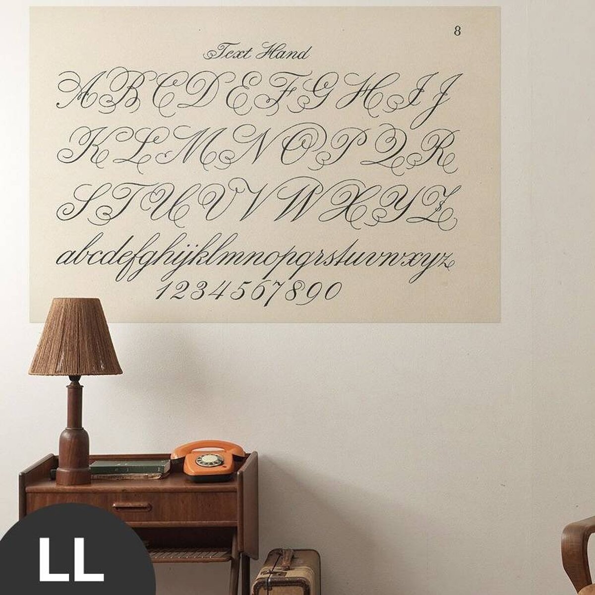 Hattan Art Poster Cursive Fonts / HP-00002 Hattan Art Poster Cursive Fonts / HP-00002