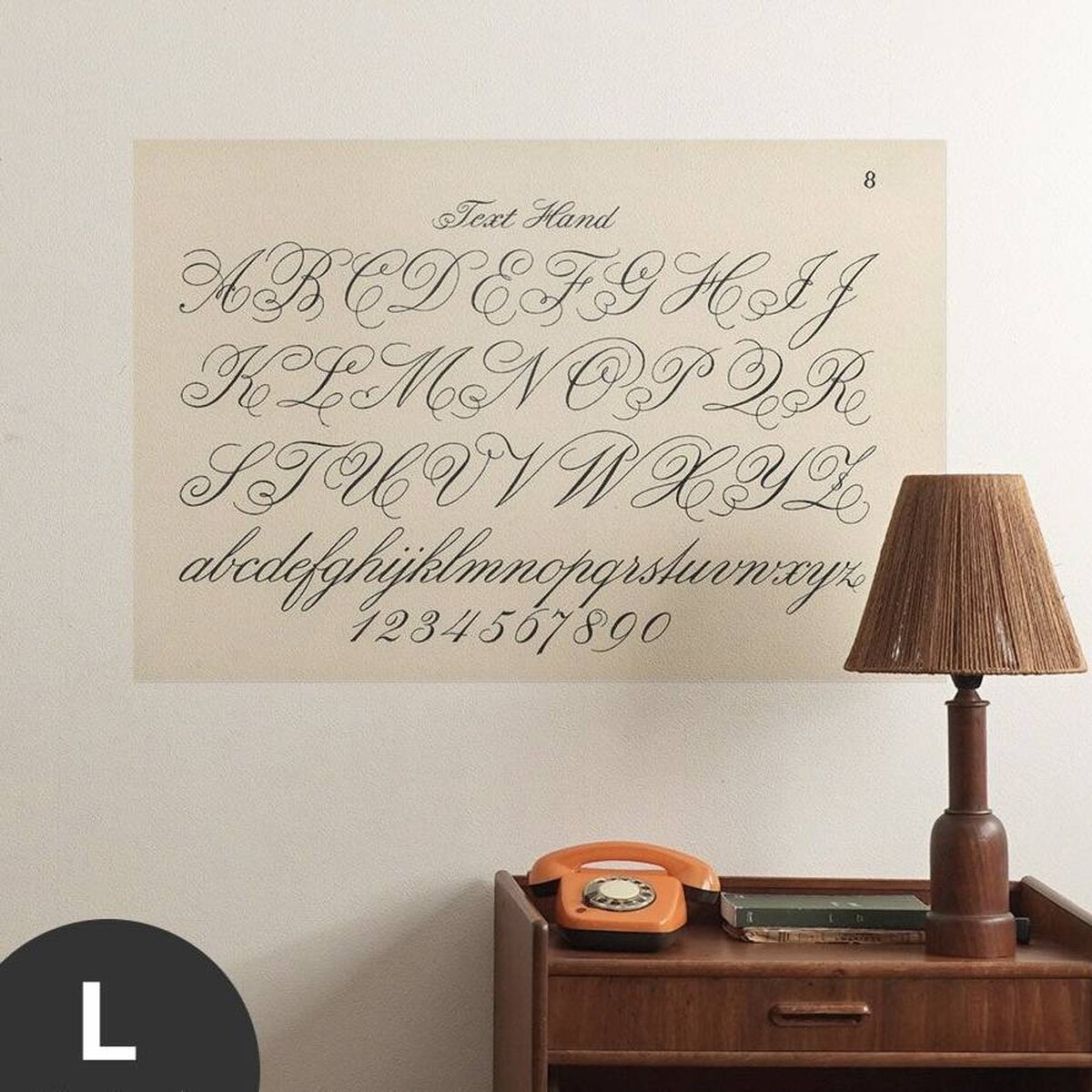 Hattan Art Poster Cursive Fonts / HP-00002 Hattan Art Poster Cursive Fonts / HP-00002