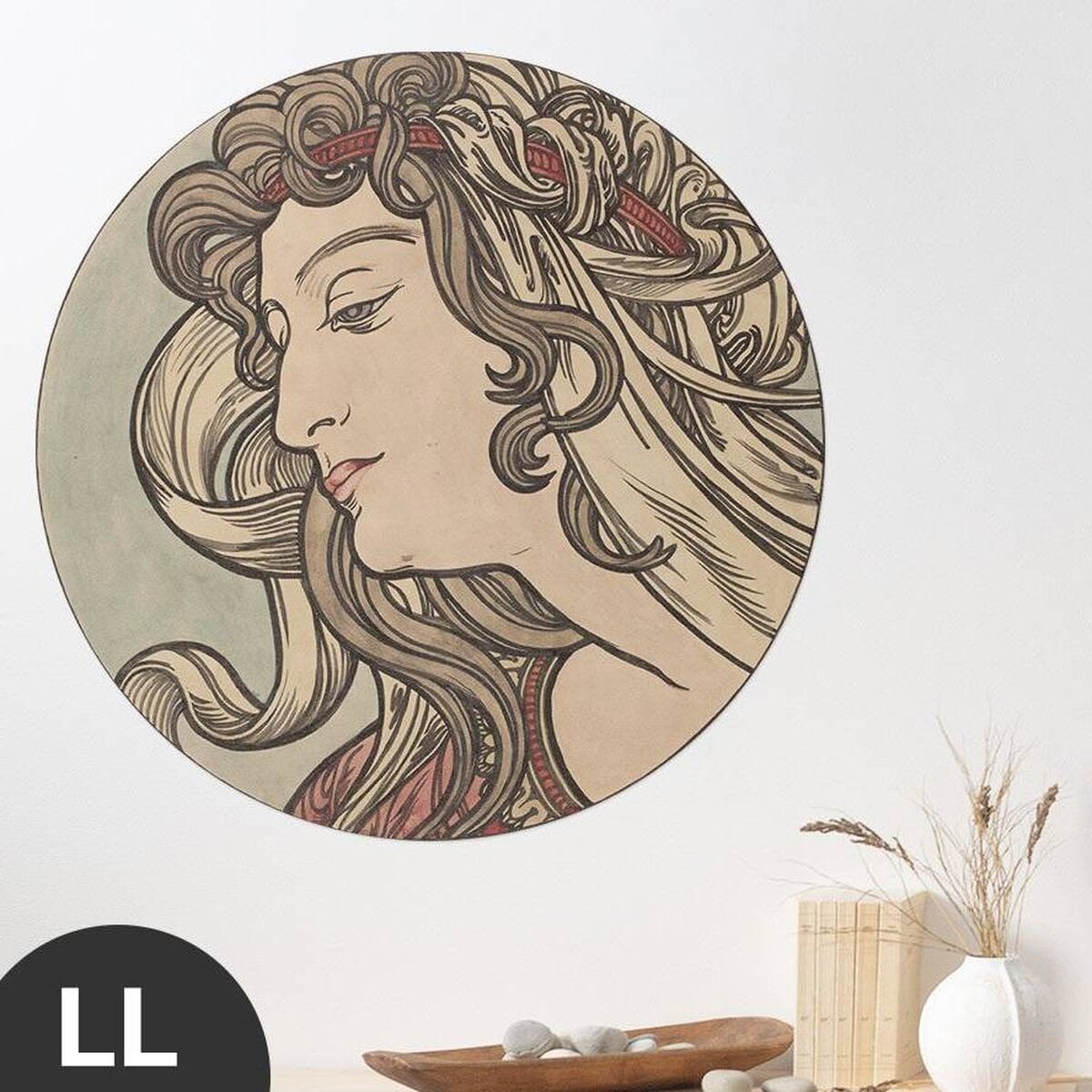 Hattan Art Poster Mucha Vitrail pour la façade / HP-00186 Hattan Art Poster Mucha Vitrail pour la façade / HP-00186