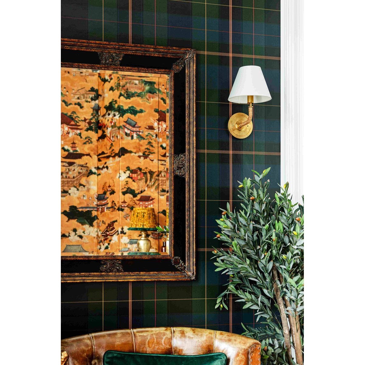 MINDTHEGAP | EQUESTRIAN PLAID Burgundy | WP30108 MINDTHEGAP | EQUESTRIAN PLAID Burgundy | WP30108