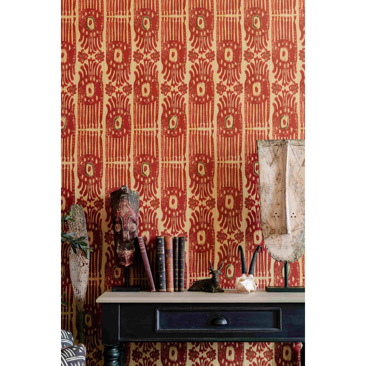 MINDTHEGAP | TRIBAL IKAT Lava Red | WP30114 MINDTHEGAP | TRIBAL IKAT Lava Red | WP30114