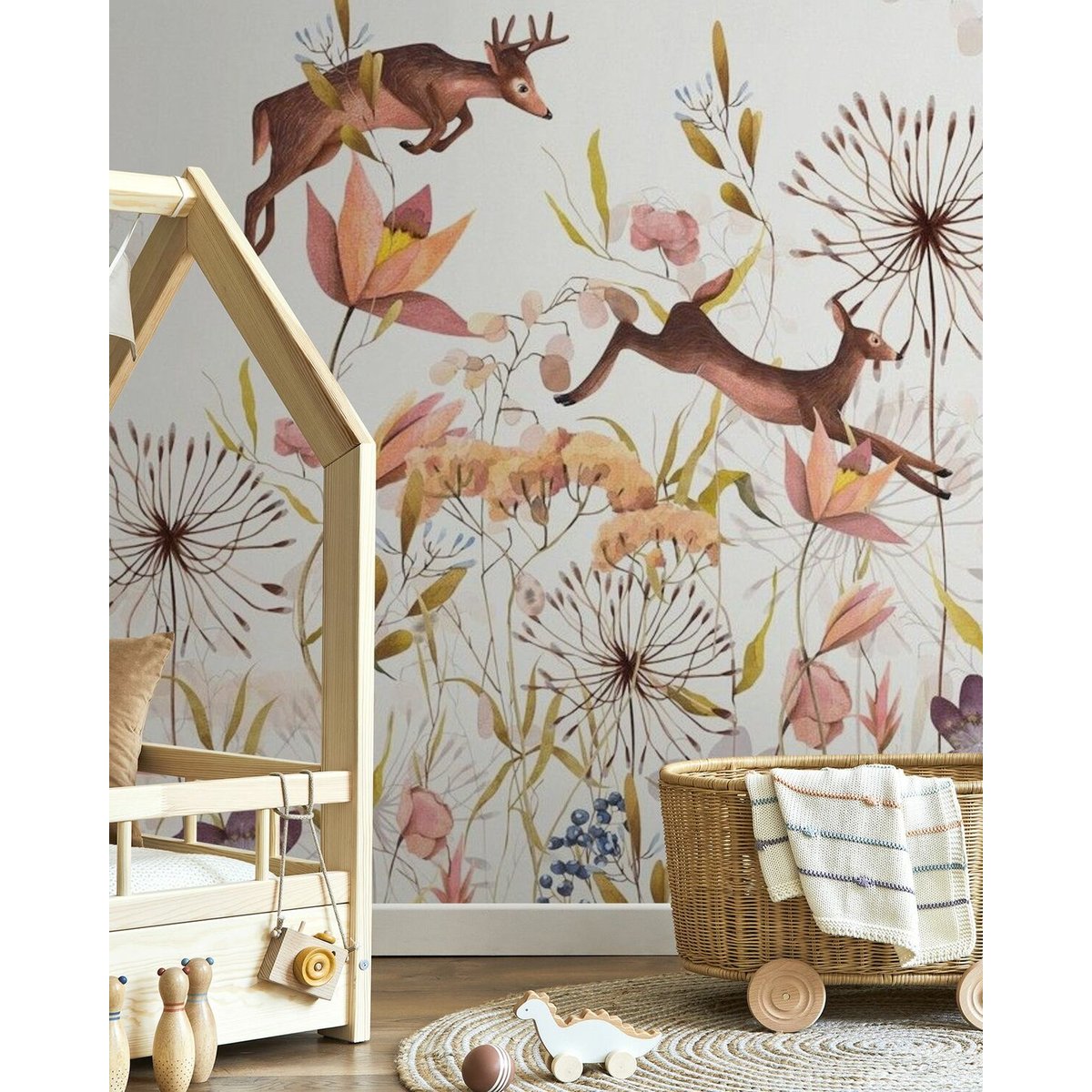 Oliver Robins | Jumping Deer Among the Plants Oliver Robins | Jumping Deer Among the Plants