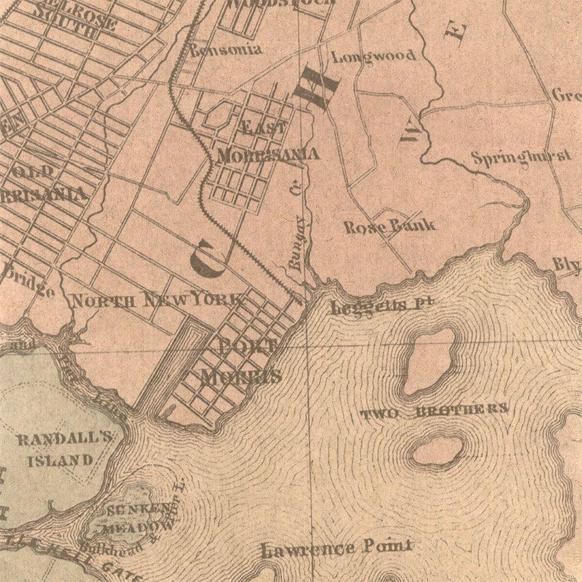 FLAX WALLPAPER | Old Map | New York FLAX WALLPAPER | Old Map | New York