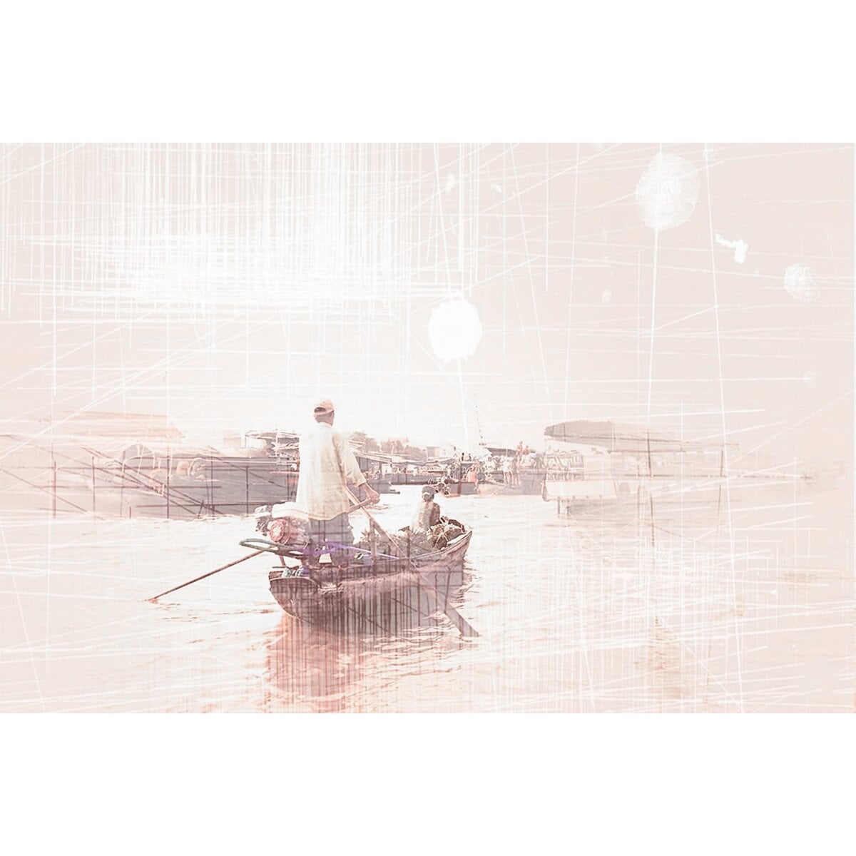 Honpo Collaboration | Abstract Boat Painting Honpo Collaboration | Abstract Boat Painting
